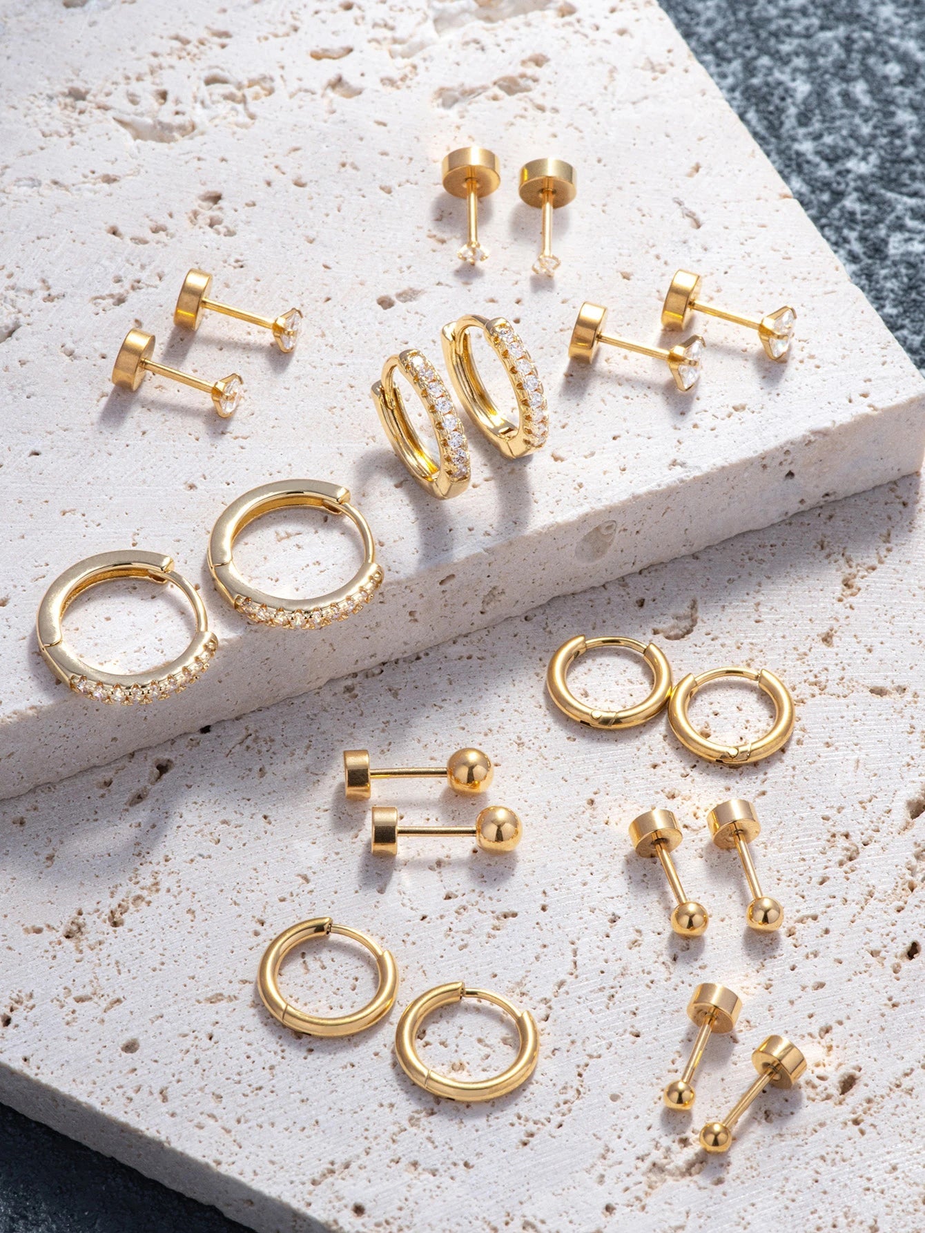 ZEYA - Emma Earring Hoop Set 10pcs