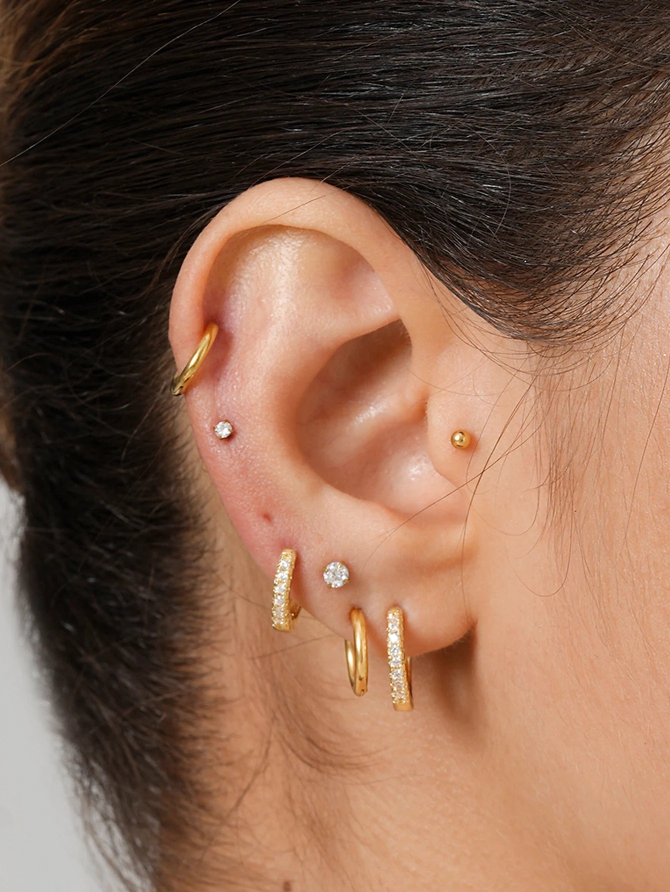 ZEYA - Emma Earring Hoop Set 10pcs