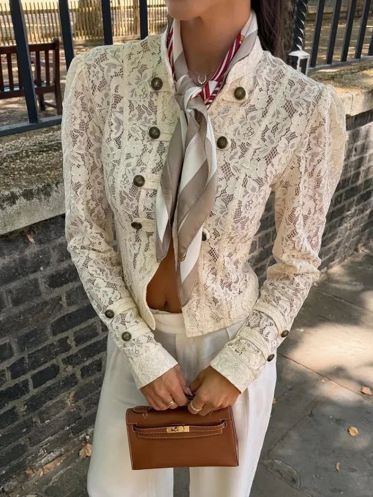 ZEYA - Esther Sheer Lace Patchwork Jacket
