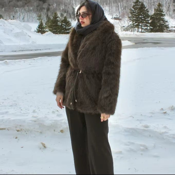 ZEYA - Feliz Faux Fur Coat with Belt