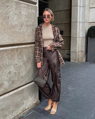 Camicia a quadri larga Felly