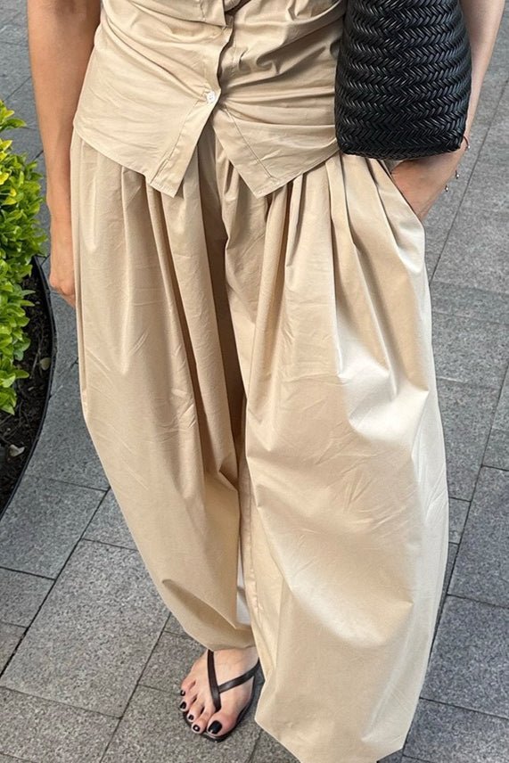 ZEYA - Fenella Elastic Waist Baggy Pants