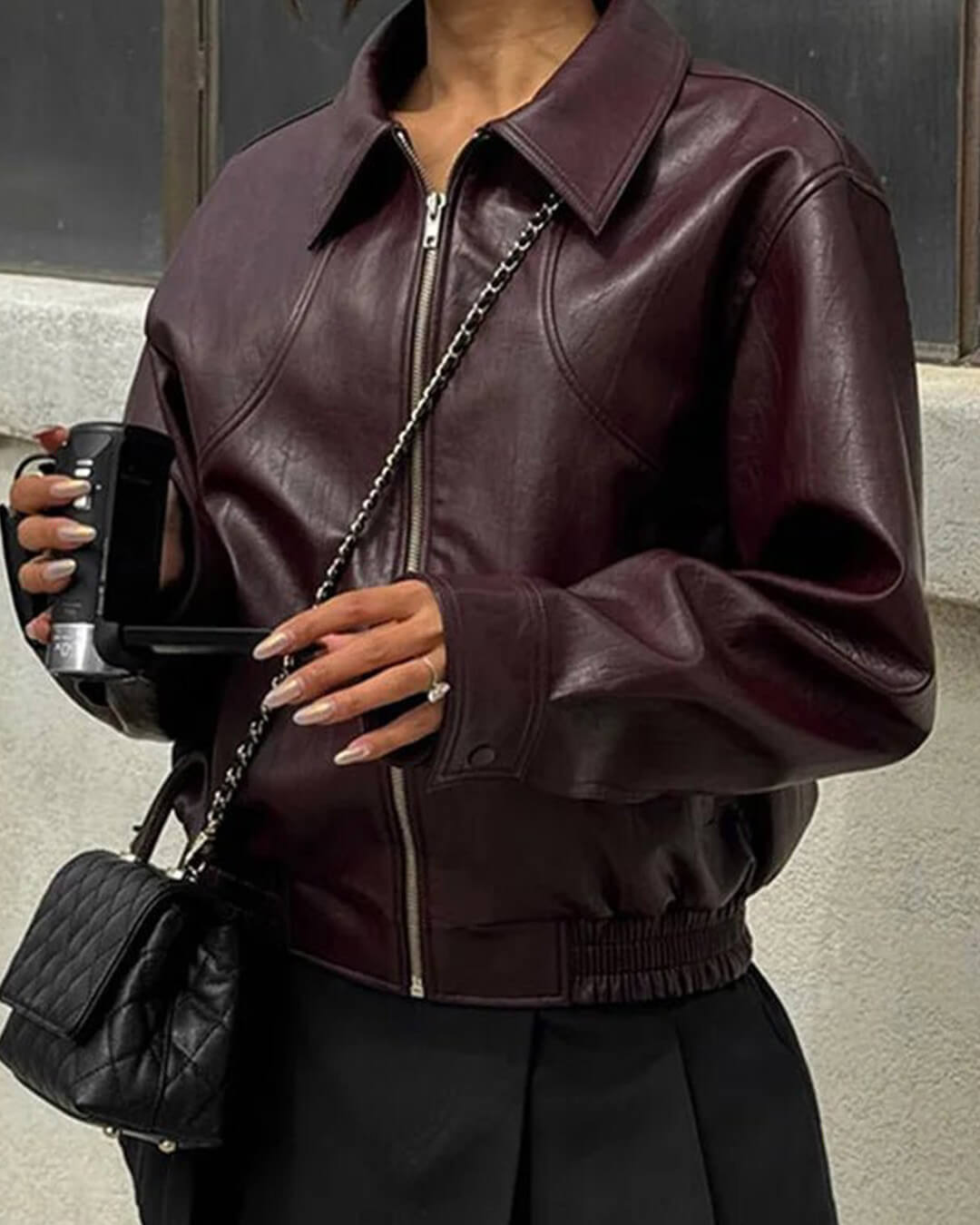 Bomber in ecopelle Florence