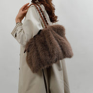Borsa tote in finta ecopelliccia Frances