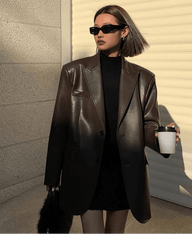 Glaiza Oversized Blazer aus veganem Leder