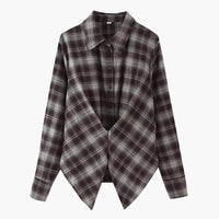 Gloria Plaid Cinched-Waist Polo