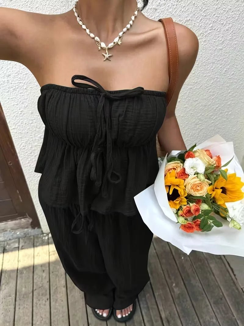 ZEYA - Gloria Strapless Top and Pants Suit