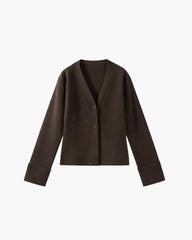 Cardigan Gloria con Scollo a V e Bottoni