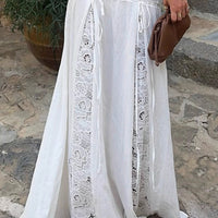Jupe longue en dentelle taille basse Hanna
