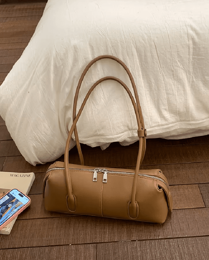 ZEYA - Hannah Cylindrical Leather Shoulder Bag
