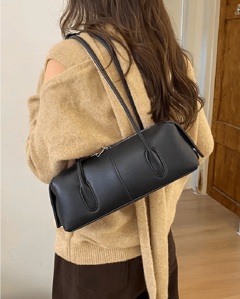 ZEYA - Hannah Cylindrical Leather Shoulder Bag