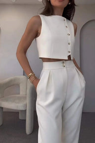 Hayley top corto set in due pezzi