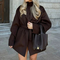 Cappotto Avvolgente Oversize con Cintura Hazeline