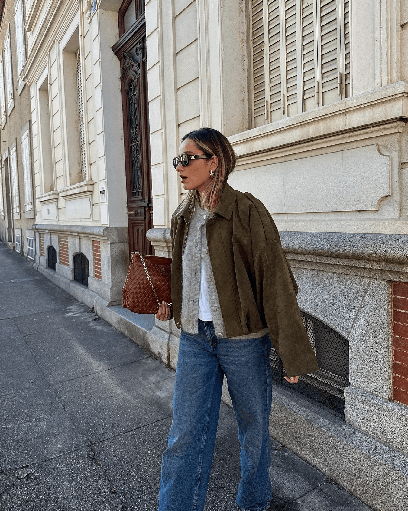 ZEYA - Helen Faux Suede Bomber Jacket