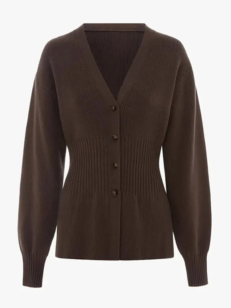 ZEYA - Henna Waisted V - Neck Cardigan