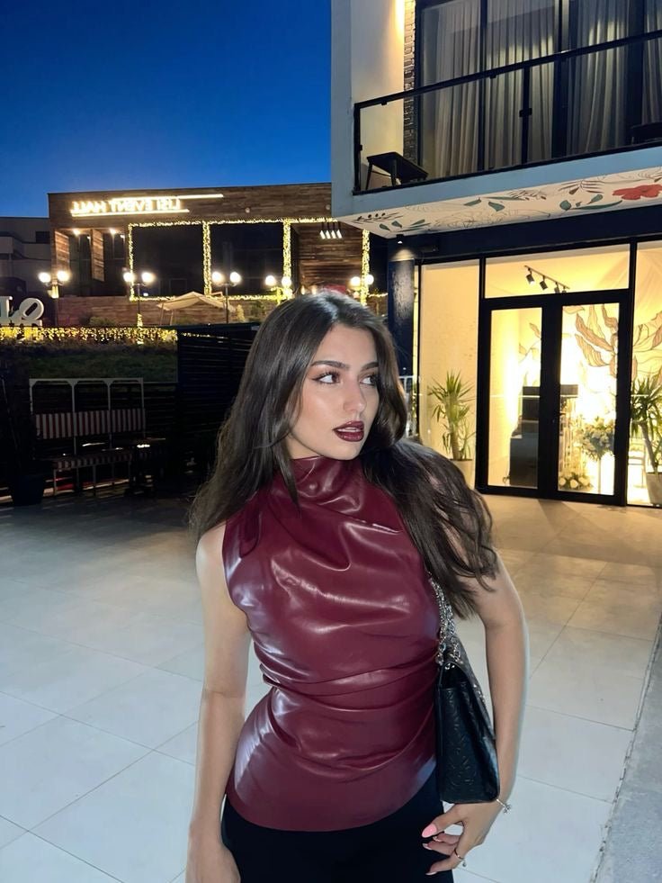 ZEYA - Hetty Faux Leather Tank Top