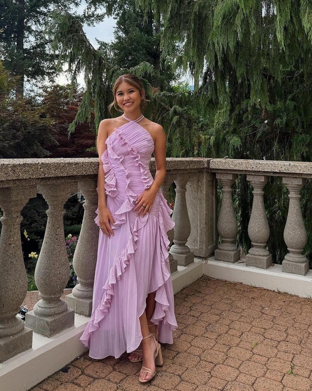 ZEYA - Hiraya Halter Strap Ruffled Tule Dress