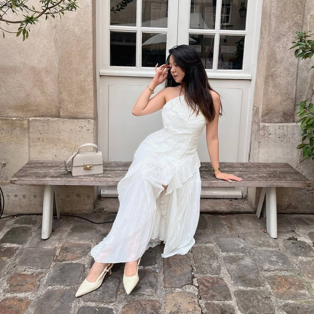 ZEYA - Hiraya Halter Strap Ruffled Tule Dress