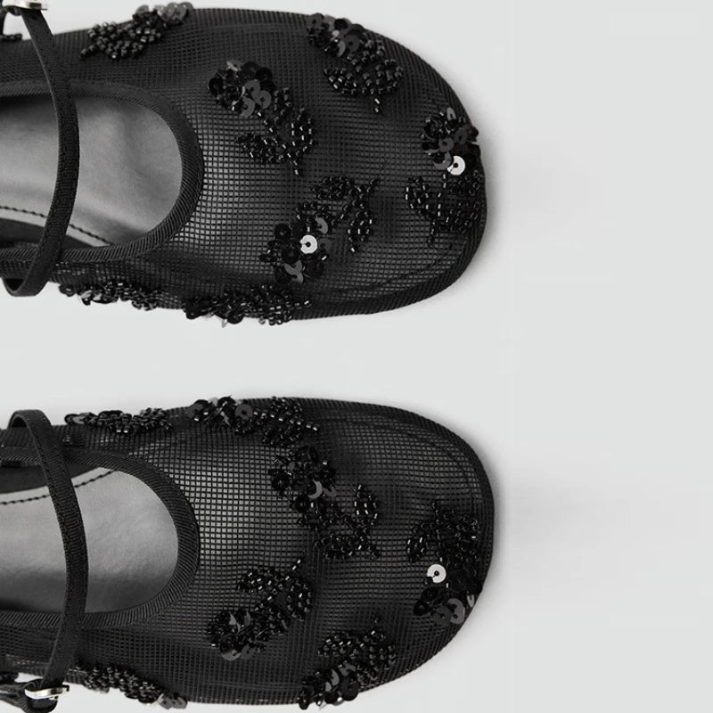 ZEYA - Iris Ballet Flat Mesh Mary Jane Shoes