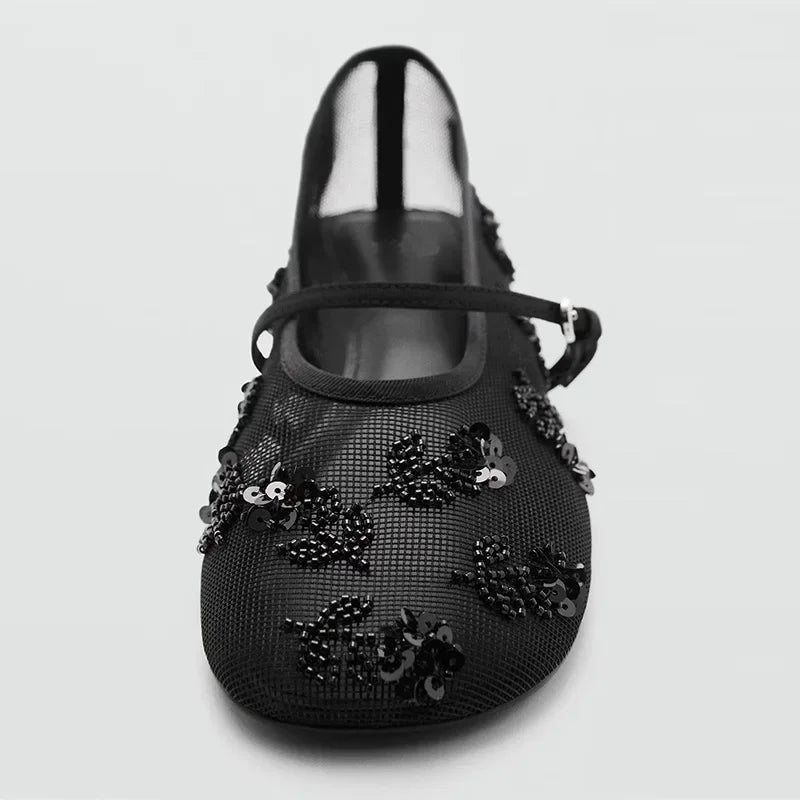 ZEYA - Iris Ballet Flat Mesh Mary Jane Shoes