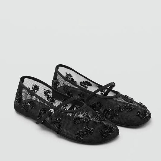 ZEYA - Iris Ballet Flat Mesh Mary Jane Shoes