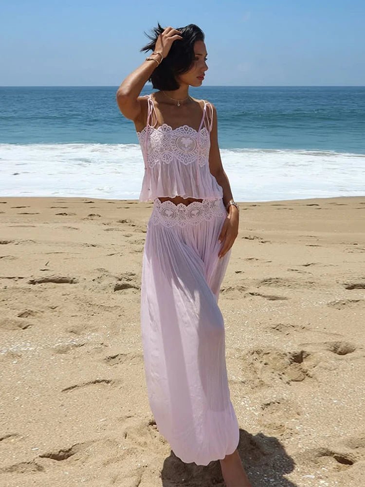 ZEYA - Iris Floral Lace Two-Piece Set