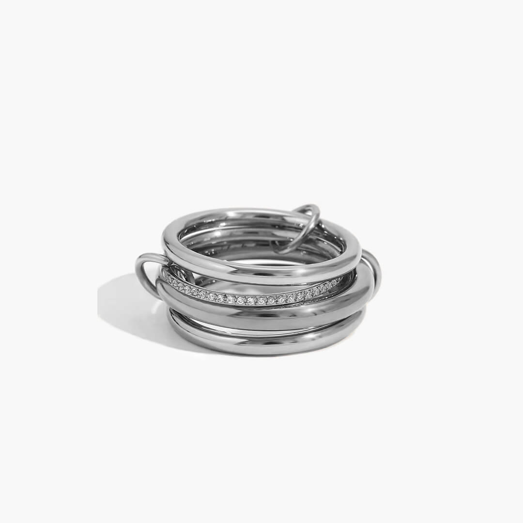 ZEYA - Ivana Minimalist Four Stacked Ring