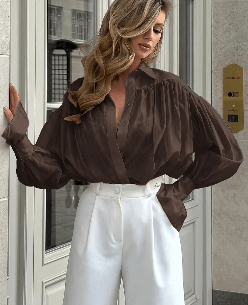 ZEYA - Jamie Button Down Sheer Blouse