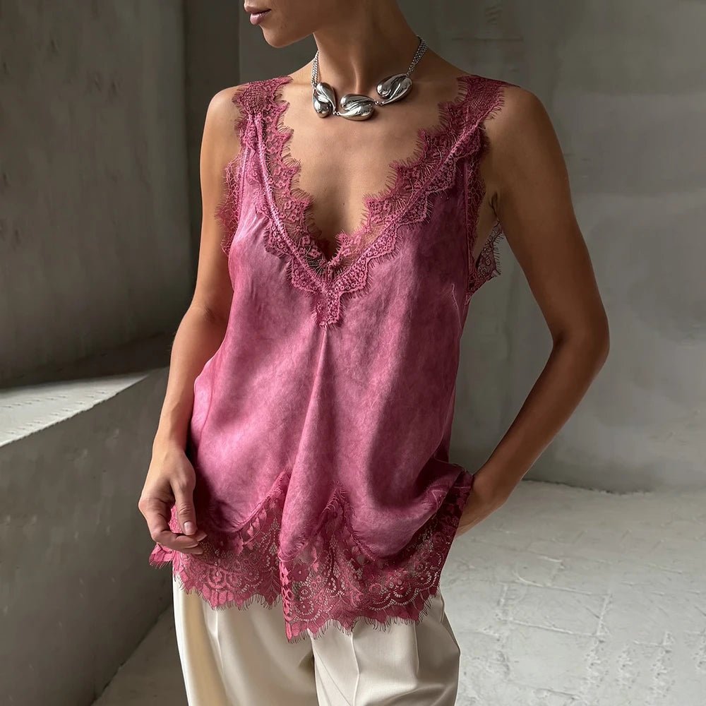 ZEYA - Janet Lace Hem Cami Top