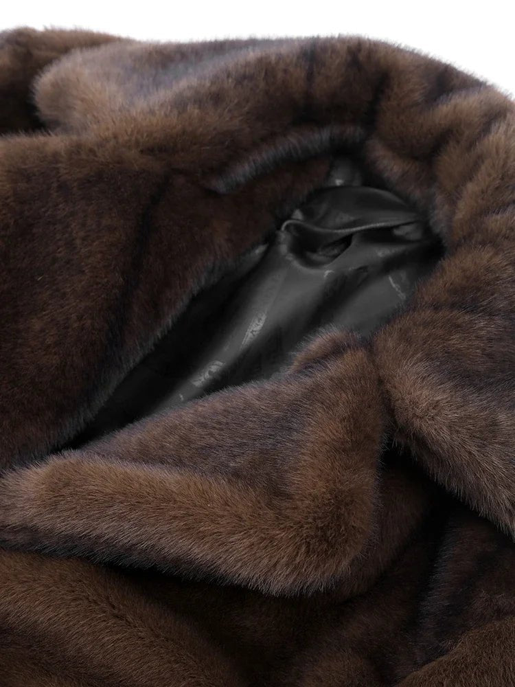 ZEYA - Jasmine Faux Fur Long Overcoat