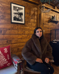 Manteau court en fausse fourrure Jemisha