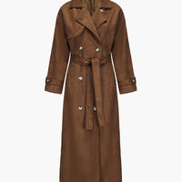 Trench-coat en faux suède Jenna