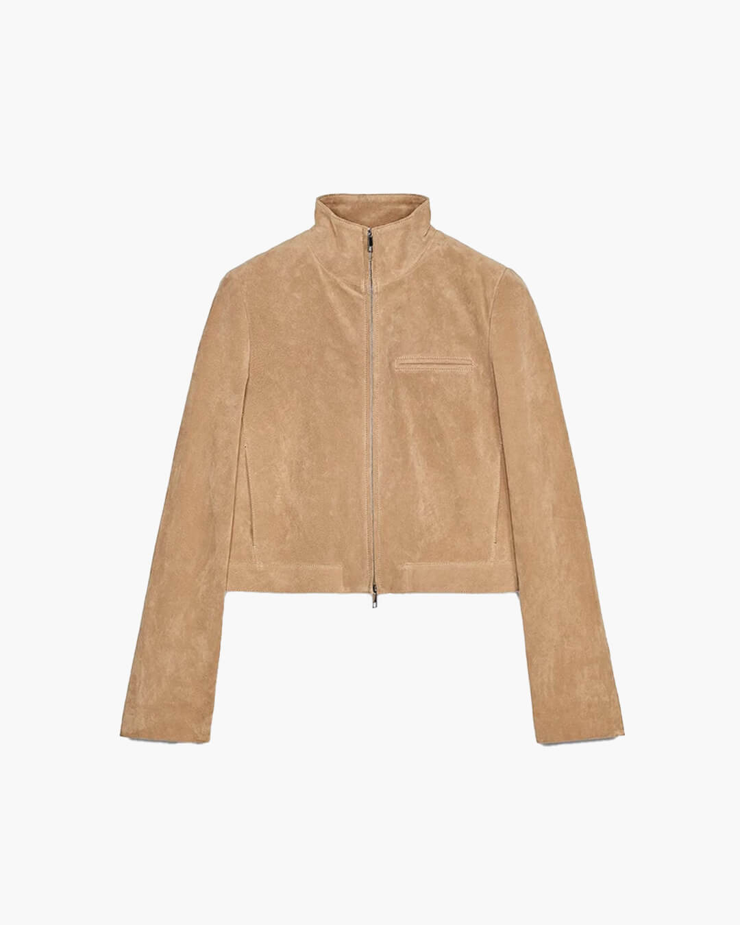 ZEYA - Jennelyn Suede Jacket with Stand Collar
