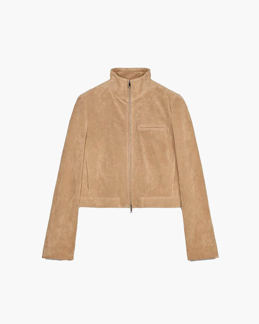 ZEYA - Jennelyn Suede Jacket with Stand Collar