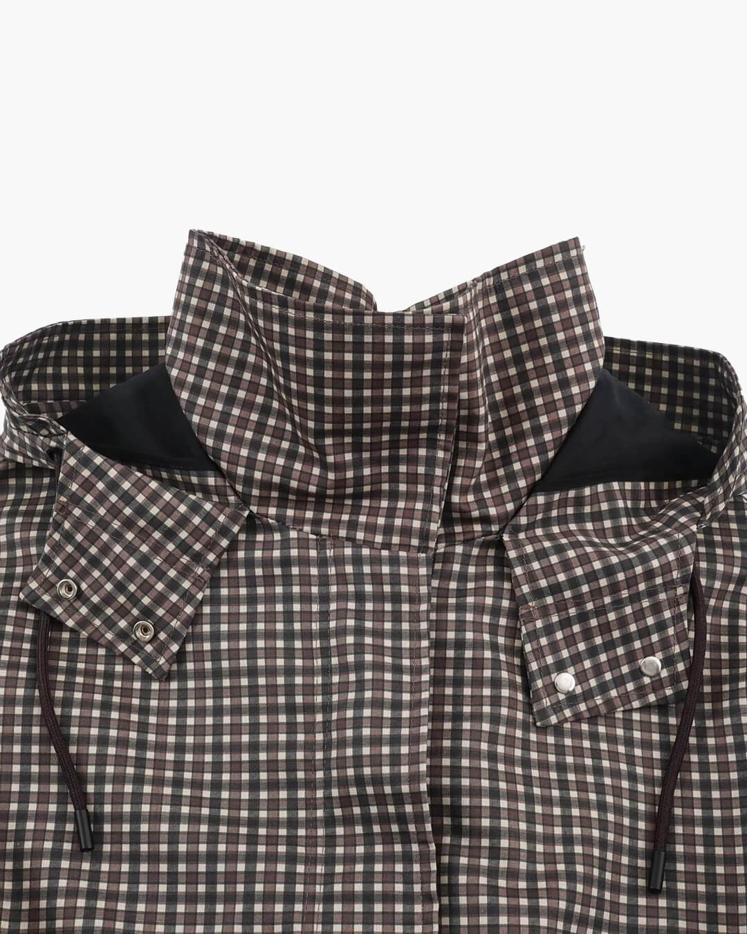 ZEYA - Jenny Plaid Hooded Windbreaker Jacket