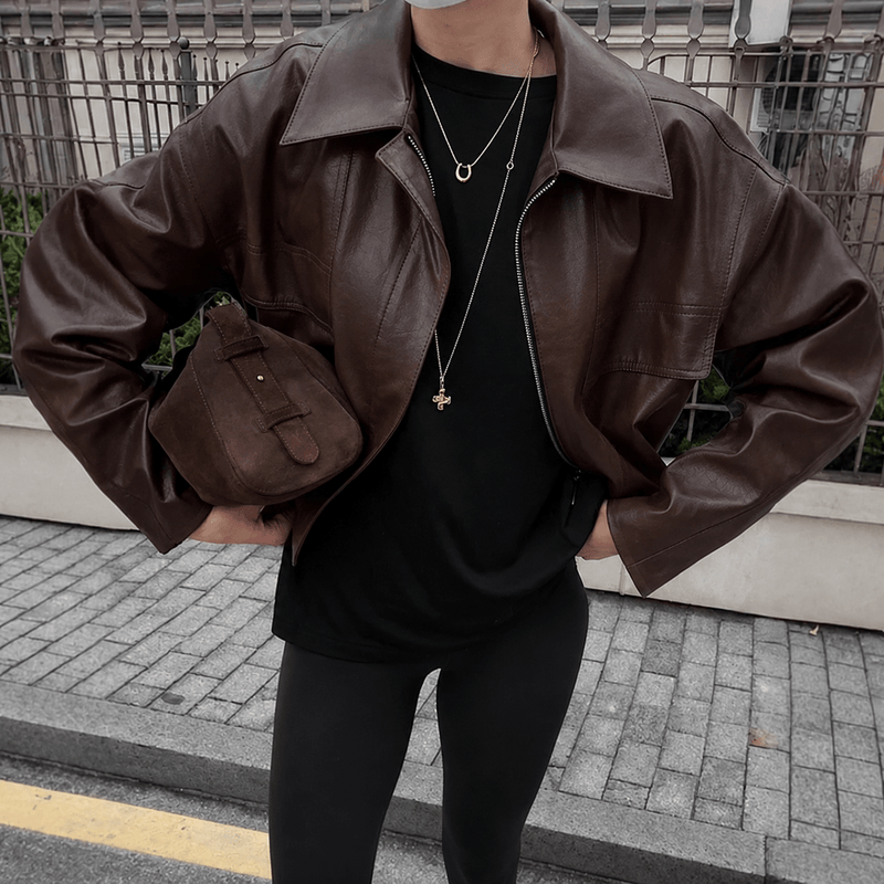 ZEYA - Jenny Vintage Faux Leather Jacket