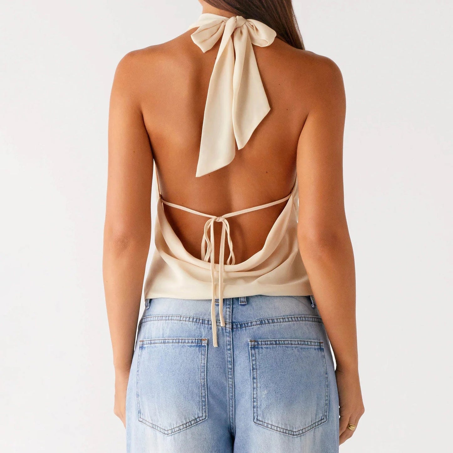 ZEYA - Jeriza Deep V - Neck Halter Tank Top