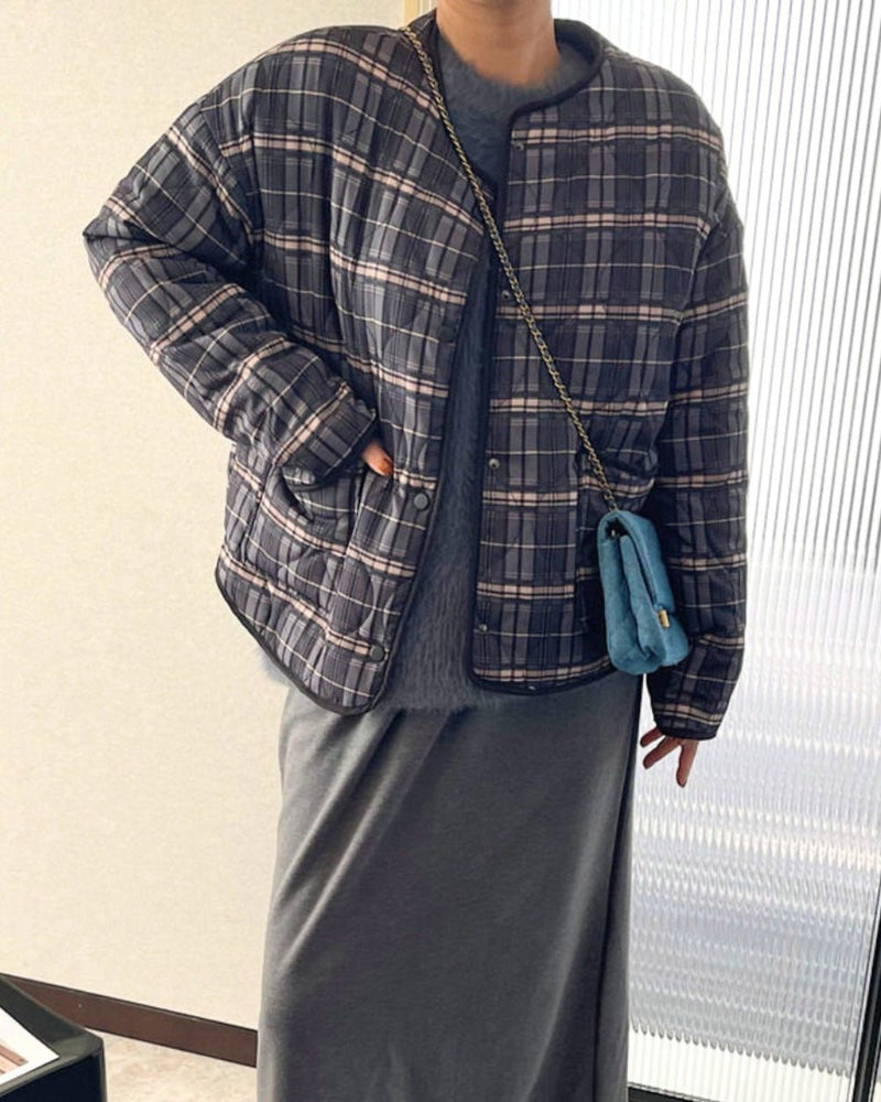 ZEYA - Jessica Plaid Padded Jacket