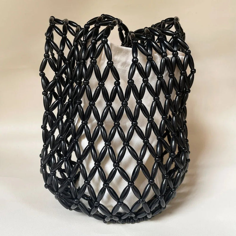 ZEYA - Jessica Woven Beaded Tote Bag