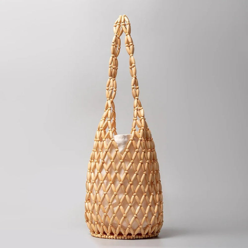 ZEYA - Jessica Woven Beaded Tote Bag