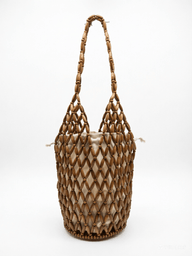 Sac fourre-tout tissé Jessica orné de perles