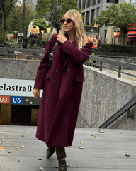 Manteau long croisé Jilian