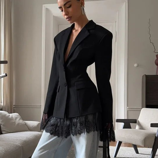 ZEYA - Joanne Blazer with Lace Details