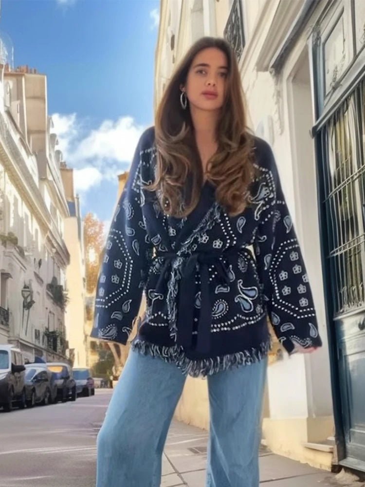 ZEYA - Judy Fringed Long Cardigan