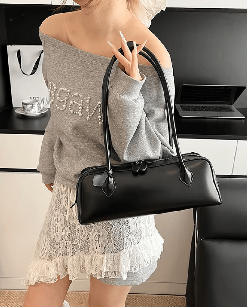 ZEYA - Julia Vintage Leather Baguette Bag