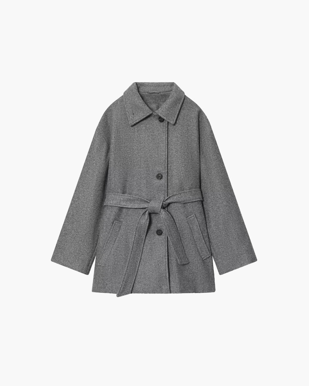 ZEYA - Juliette Faux Wool Coat with Belt