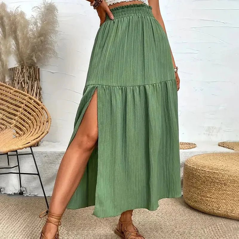ZEYA - Kalia Bohemian Midi Ruffle Skirt