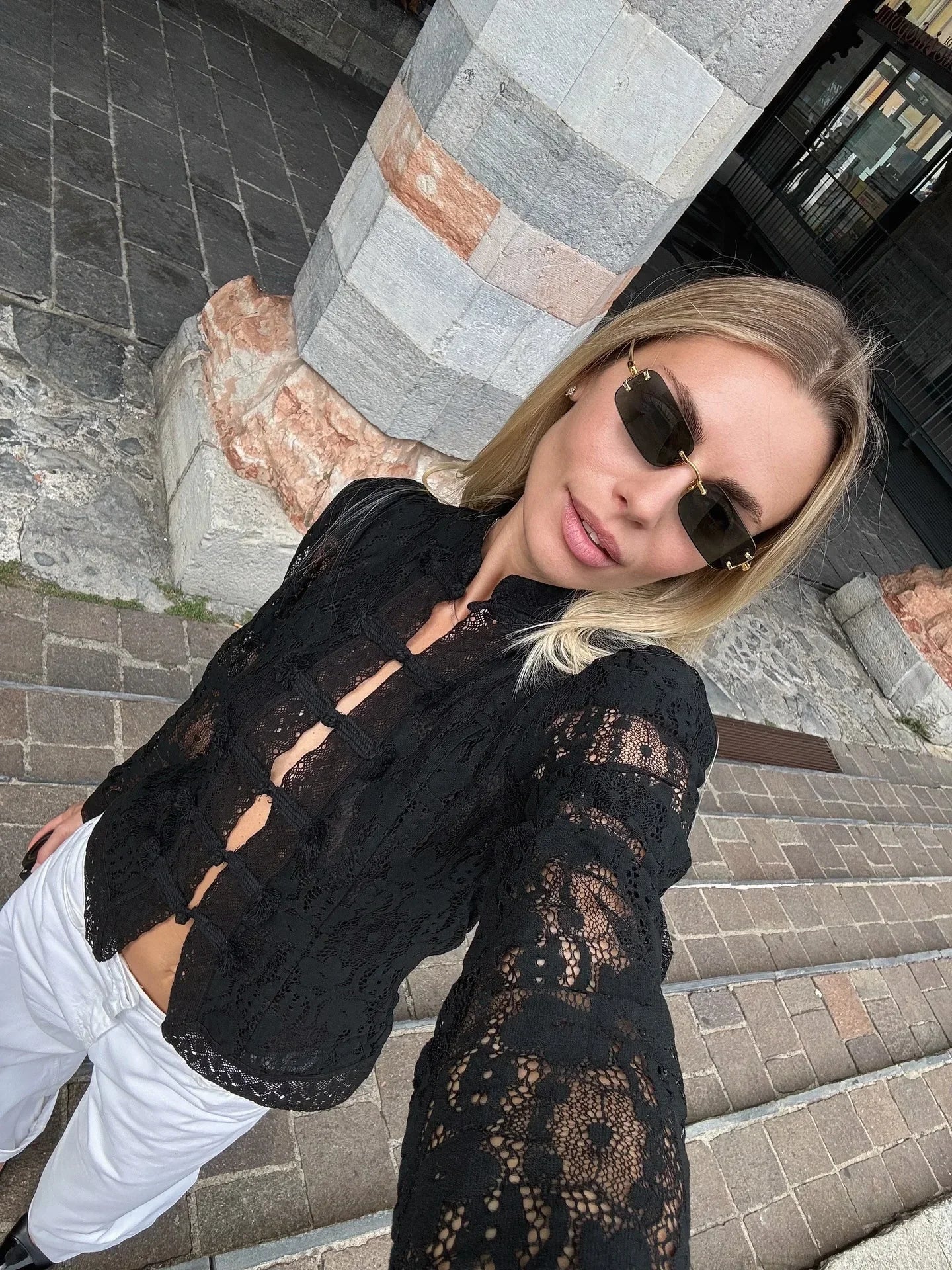 ZEYA - Katarina Puff Sleeve Lace Blouse