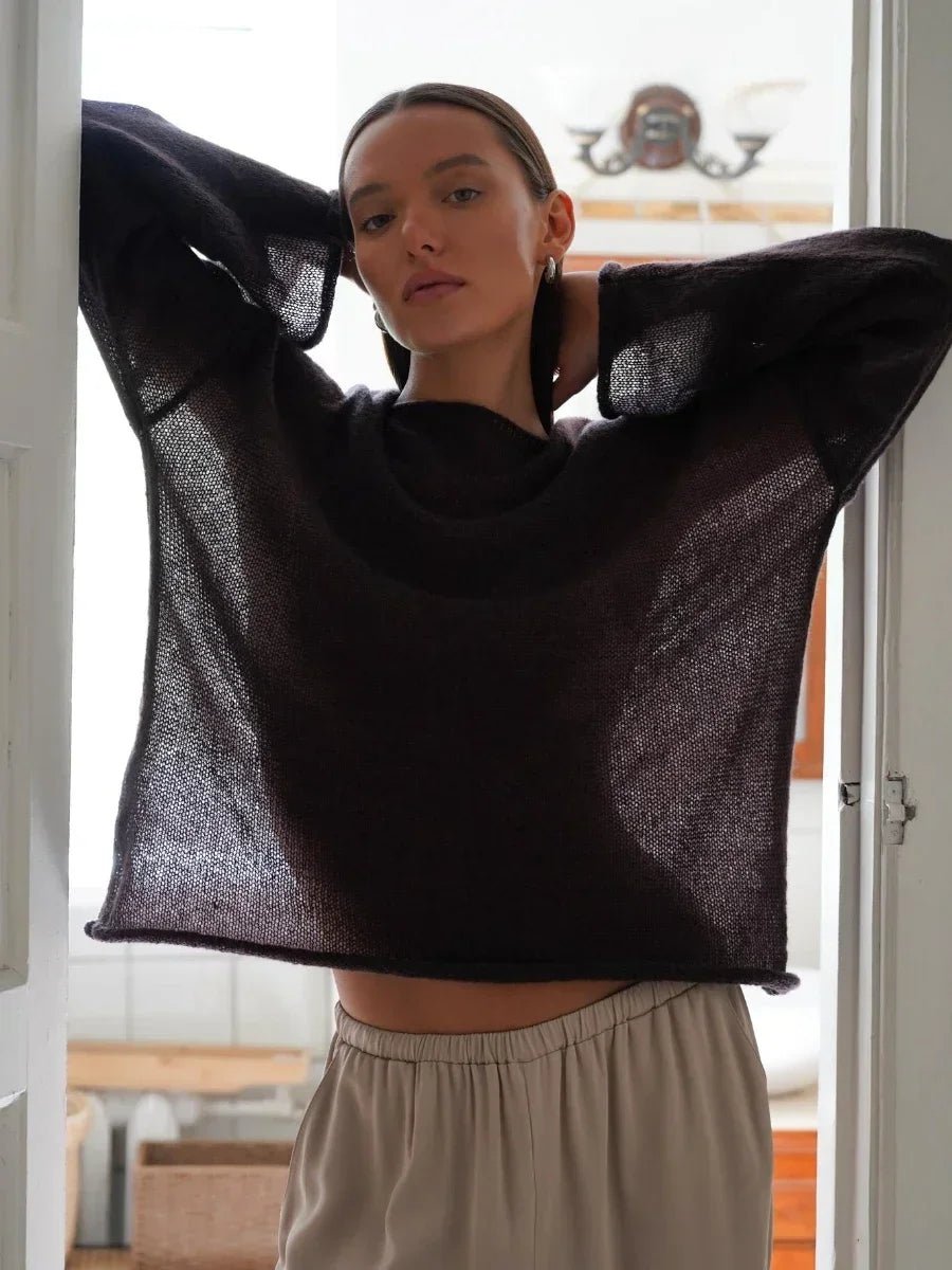 ZEYA - Katelyn Hollow Knit Sweater