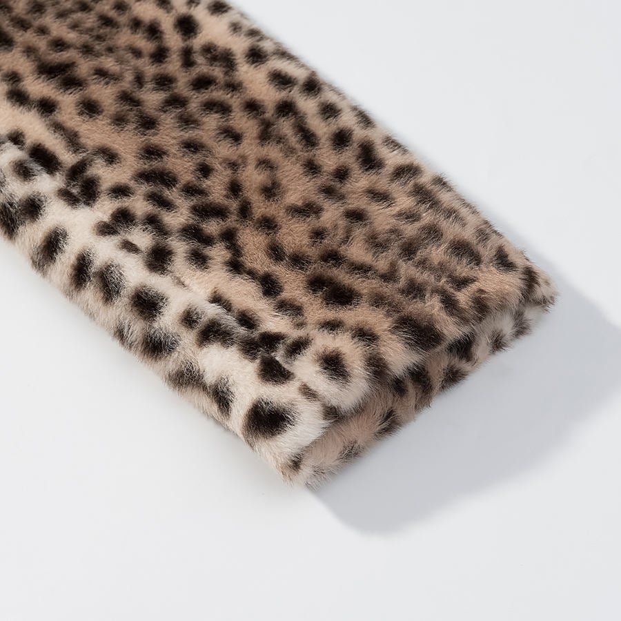ZEYA - Katie Leopard Faux Fur Cropped Jacket